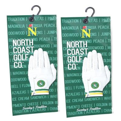 China Disposable custom printed zipper plastic foil sock slider packaging bags for golf handschuh verpackung for sale