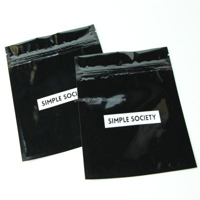 China Custom Barrier Label Printed Flex Packing Flat BOPET Mylar Bags With Zipper Seal for sale