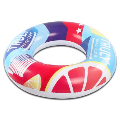 China 2021 New Design Women's Statistical Institute Stripe Color Size Inflatable Swim Ring Adult PVC for sale