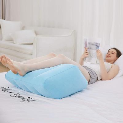 China Hot Sale Anti-Static PVC Flocking Inflatable Leg Ramp Pillow For Uplifting Legs Relief From Sore Sciatica And More Leg Swelling Feet for sale