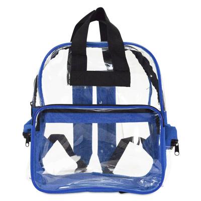 China 2019 New Design Anti-theft Lightweight Clear PVC Bag Polyester Transparent Backpack School Bag for sale