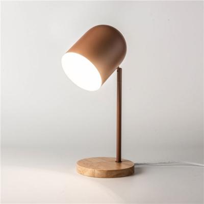 China Beautiful New Simple Modern E27 Table Lamp Brown Oval Desk Lamp With Drop Shipping for sale