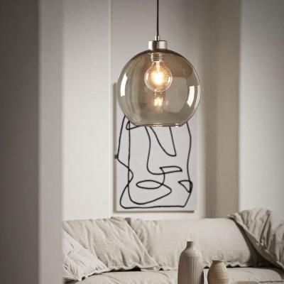 China Beautiful Modern Circular Glass Pendant Light With Home Decor Glass Hanging Light for sale