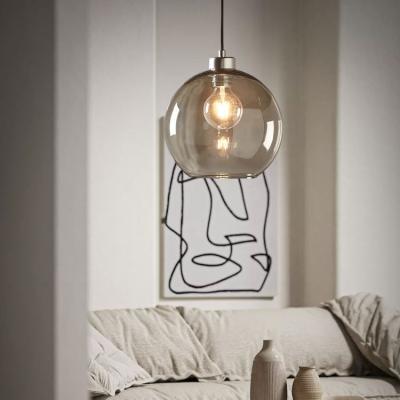 China Beautiful Contemporary Hanging Pendant Lamp Round Simple Glass Kitchen Pendant Light for sale