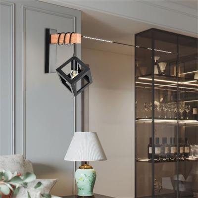 China Beautiful Modern Indoor Outdoor Bedroom Reading E27 Wall Lamp Square Cube Wall Light for sale