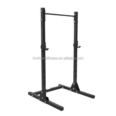 China IRONHAWK Universal Custom Gym Fitness Tools Adjustable Hammer Strength Training ODM OEM Squat Stand Squat Rack for sale