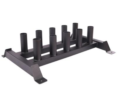 China Steel 10 Holes Barbell Bar Storage Fitness Gym Exercise Barbell Rack Vertical Bar Rack for sale