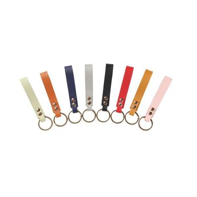 China Promotion Souvenir Gift Tending Hot Customized Multi Color Car Key Strap Blank Design Key Chain PU for sale