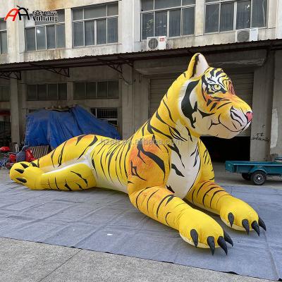 China Advertising Tiger Model Inflatable Animal Cartoon Vivid Inflatable Liar For Outdoor Advertising for sale