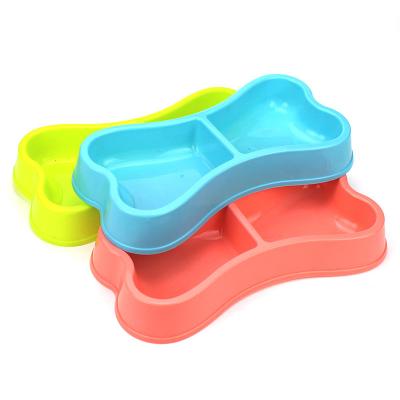 China Latest Design Fashion Bone Shape Design Sustainable Portable Luxury Dog Bowl Feeding Bowl for sale