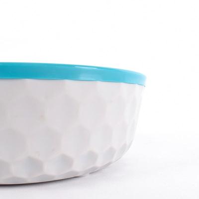 China New PP Pet Bowl Solid Color Dog Bowl Eco-friendly Natural Degradable Cheap Round Round Dog Feeding Bowl for sale