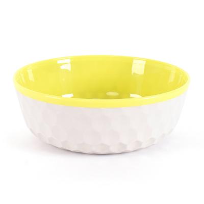 China Wholesale White Sustainable Feeding Food Slow Food Dog Bowl Custom Pet Bowl Round Dog Bowl Cat Plate for sale