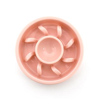 China New Tableware Puppy Food Bowl Anti Choking Silicone Pet Slow Food Sustainable Anti-Skid Bowl for sale