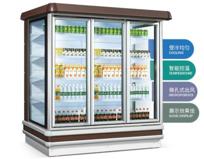 China Single-temperature 2.5m Systainer High Quality Compressor Glass Sliding Doors Paraffin Fridge/Display Fridge For Supermarket for sale