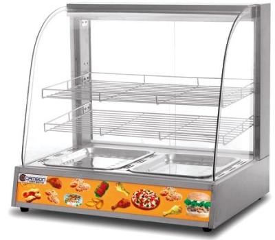 China ZH-2P Curved Glass Food Heating Showcase for sale