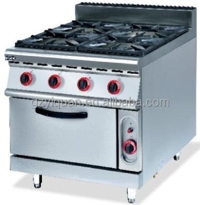 China Bread Commercial 4 Burner Gas Stove With Oven Gas Stove With 4 Burner And Oven Restaurant Equipment for sale