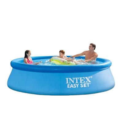 China Durable Materials Are Resistant To The Elements INTEX 28120 Longevity Round Pool Swimming Inflatable Outdoor Easy Set Above Ground Large Swim Pool Backyard Family Pool for sale