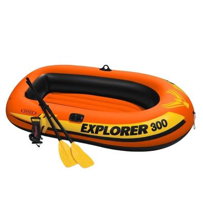 China INTEX 58331 58332 PVC Explorer 300 Boat Set Lakes With Air Outdoor Boat Series Portable Folding Kayak Water Sport Inflatable Boat for sale