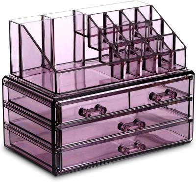 China The two pieces workable placed jewelry and cosmetic storage makeup organizer for sale