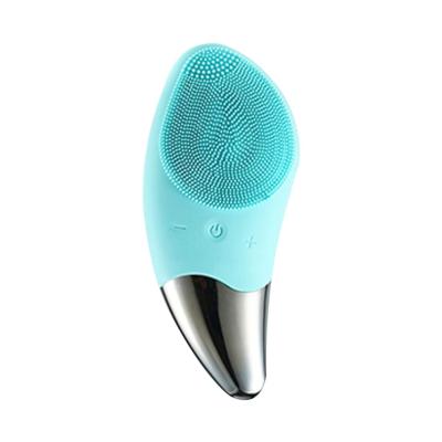 China Electric Acne Treatment Sonic Facial Cleansing Brush Portable Silicone Face Scrubber For Skin Care Deep Cleansing for sale