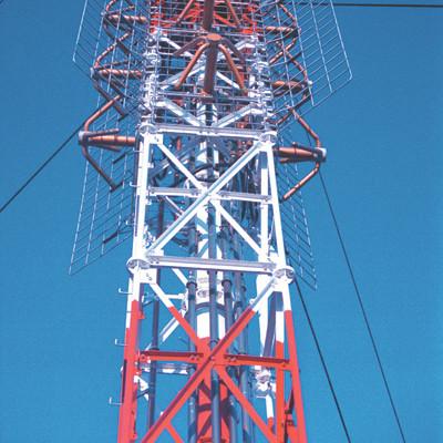 China Q345 / Q235 Triangular Legged 3 Guyed Wire Communication Radio Tower 3 Guyed for sale