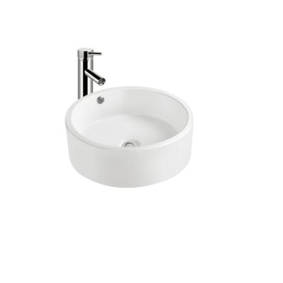 China Art Wash Round Easy Clean Wash Basin Hot Sale High Quality Ceramic Sink Basin With Finished Drain Hole for sale