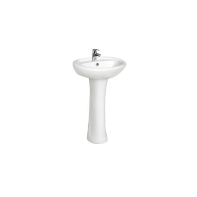 China 2021 Wholesale Round Modern Hotel Easy Clean Pedestal Hand Wash Freestanding Wash Basin Cuenca de pedestal, for sale