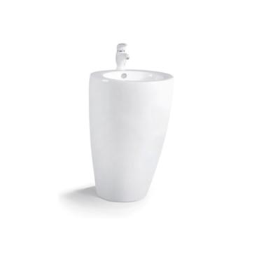 China Modern White Bathroom Pedestal Sink Hand Wash Basin With Factory Price Customized for sale