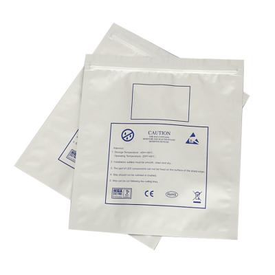 China Anti-Static Aluminum Foil Metal Anti-Static ESD Zipper Lock Packaging Bag For Electronics for sale