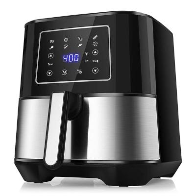 China Hotel Air Fryer 5L LCD Digital Display, Stainless Steel Body With Window, Premium Looking Smart Menu for sale