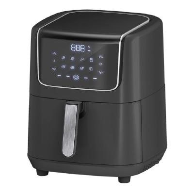 China Hotel air fryer 6.5L LCD digital display, matte finish body with stainless steel deco, 8 preset smart cooking menu, home appliance for sale