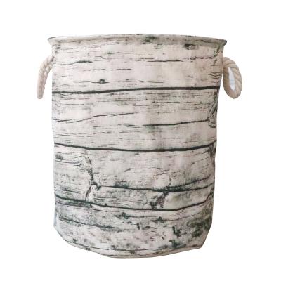 China Factory wholesale large capacity waterproof large capacity round portable cloth clothes storage basket foldable dirty laundry basket for sale