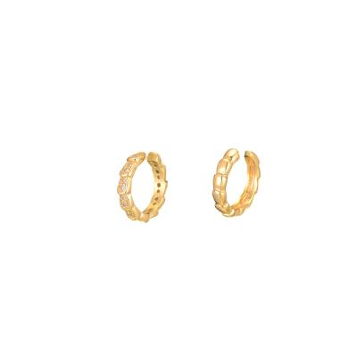 China TRENDY new personality asymmetrical 14K gold plated fashion earrings jewelry ear cuff for sale