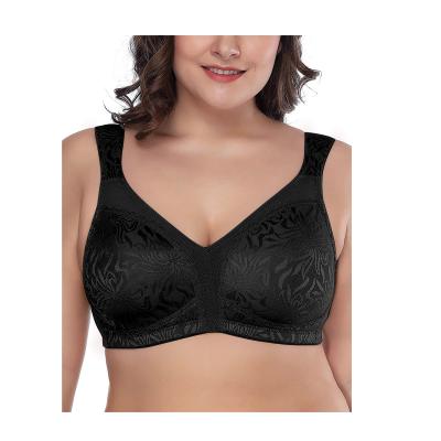 China Suntoday Antibacterial Dropshipping Ready to Ship Large Breasted Women Ladies Full Cup Comfortable Full Wire Free Support Bra for sale