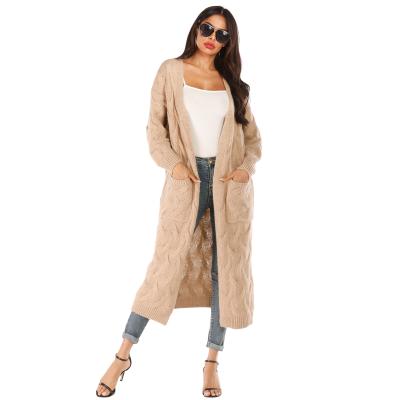 China Abrigo Chunky Coat Quoita Solid Color Big Pocket Long Maxi Cardigan Rabbit Fur Sweater Breathable Sweaters for sale