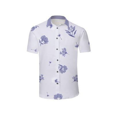 China 3D Anti-Shrink Printed Summer Short Sleeve Casual Floral Design For Men's Shirts for sale