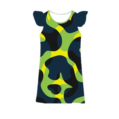 China Anti-wrinkle camouflage dress kids and girls summer new children and girls camouflage pattern for sale