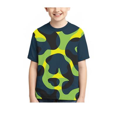 China Anti-pilling 3D Printed New T-shirt Summer Short Sleeve Children And Boys Camouflage T-shirts for sale