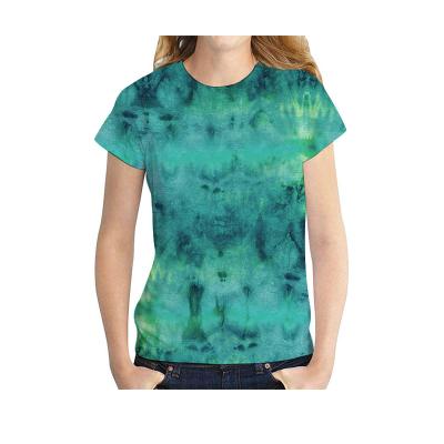 China QUICK DRY 3D printed T-shirt women's short sleeve T-shirt a variety of floral patterns for sale