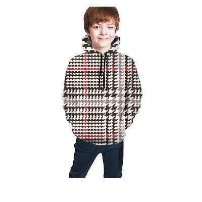 China Anti-pilling 3D hooded long sleeve hoodie with geometric pattern for kids and boys for sale