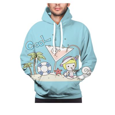 China QUICK DRY 3D copy of the new cartoon style beach surf pattern men's long sleeve hoodie for sale