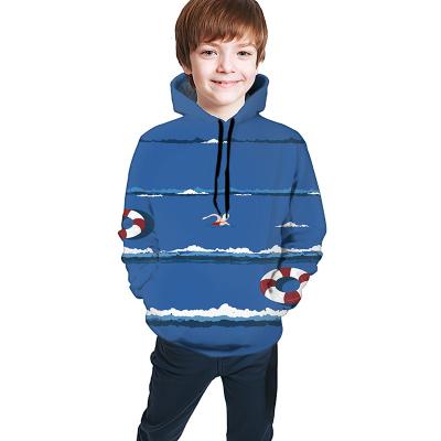 China New Long Sleeve 3D Cartoon Ocean Hooded Anti-pilling Graphic Hoodie For Kids And Boys for sale