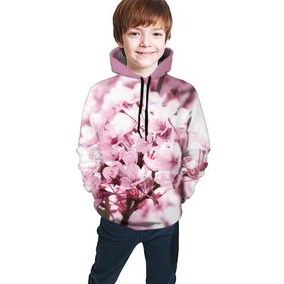 China Anti-pilling Children's Clothing 3D Boys Personality Floral Pattern Long Hooded Sleeve Hoodie for sale