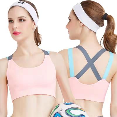 China 2022 shockproof running bra sports bra yoga bra cross back sportshot breathable wholesale sexy teen sports bra for sale