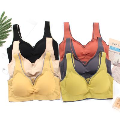 China One Piece Workout Sports Seamless Bra Women Seamless Bra Pads for sale