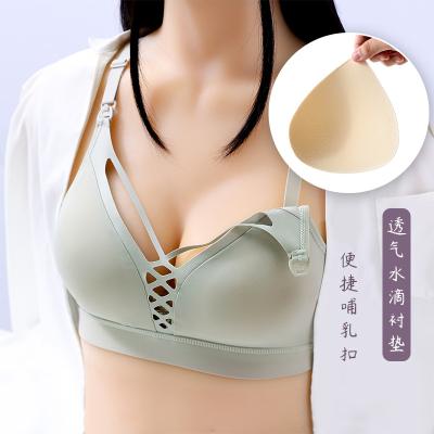 China New Size Breathable Plus Size Nursing Pregnant Bra Breastfeeding Bra Hollow Front Open Nursing Bra Skin-friendly for sale