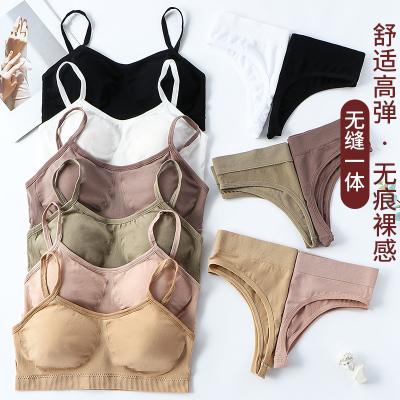 China Wholesale wireless ladies sexy panty and bra sets breathable plus size bra and panties set for fat girls for sale