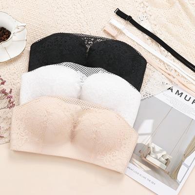 China Invisible Breathable Lace Push Up Bra Strapless Women Invisible Push Up Bra Backless Bralette for sale