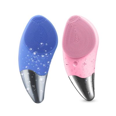 China Sonic Facial Washing Waterproof Facial Cleansing Silicone Face Brush Silicone Facial Cleansing Brush for sale