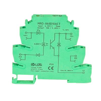 China MRD-060D10ACT Sealed Ultra-thin Solid State Relay 10A /1-60VDC Output 4-32VDC Mini Input DC SSR PLC PLC Power Programmable Relay Module for sale